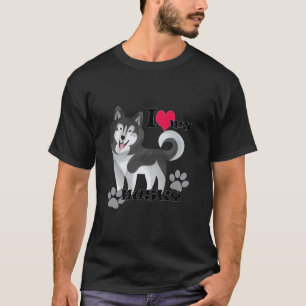 I Love My Husky by JenExpresses Kleding Accessoire T-shirt