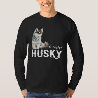 I Love My Husky Cute Sled Dog Siberian Husky T-shirt