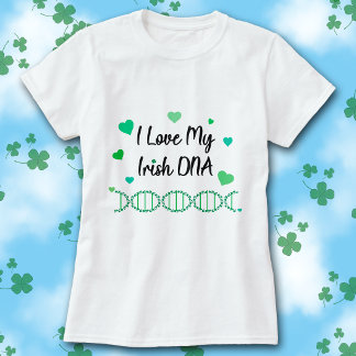 I Love My Irish DNA Shamrock T-Shirt