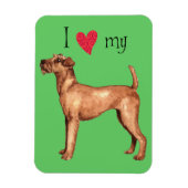 I Love my Irish Terrier Magneet (Verticaal)