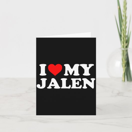 I Love My Jalen  Kaart (Voorkant)