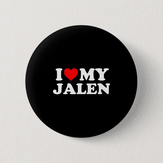 I Love My Jalen  Ronde Button 5,7 Cm (Voorkant)