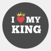 I love my king ronde sticker (Voorkant)