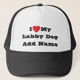 I ♥️ Love My Labby Dog Naam toevoegen Trucker Pet