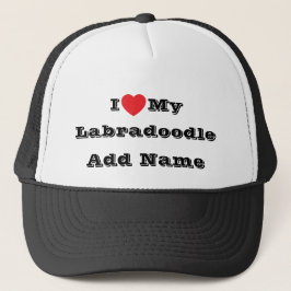 I ♥️ Love My Labradoodle Naam toevoegen Trucker Pet