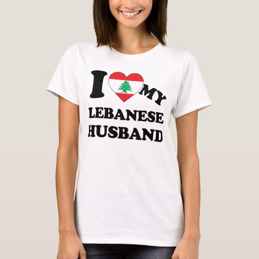 I love my Lebanese Husband T-shirt (Voorkant)