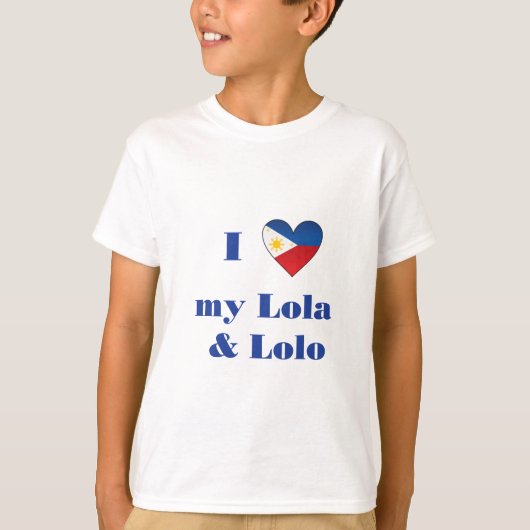 I Love My Lola and Lolo1 T-shirt (Voorkant)