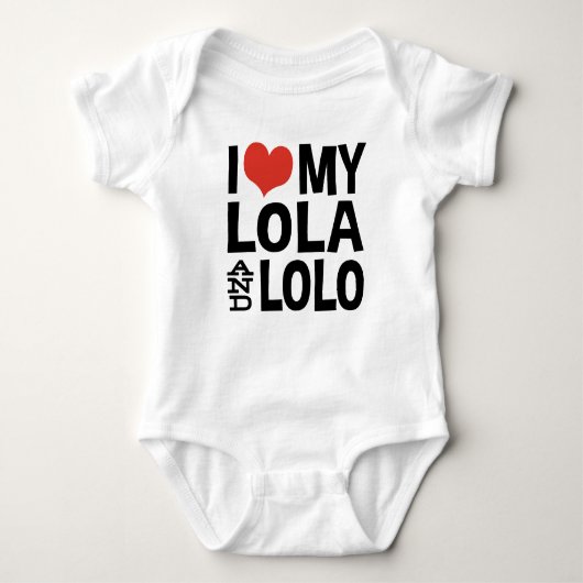 I Love My Lola and Lolo Romper (Voorkant)