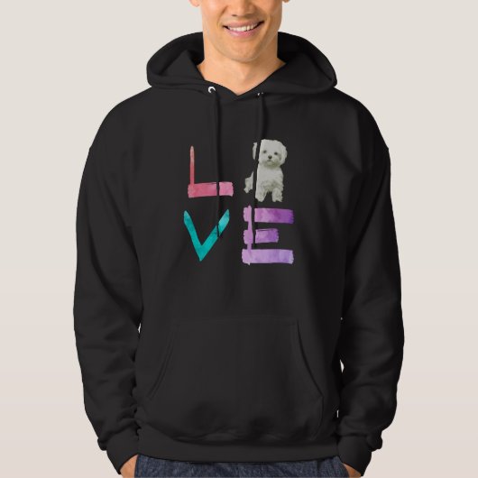 I Love My Maltese Dog Hoodie (Voorkant)