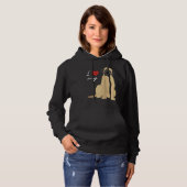 I Love My Mastiff Dog Raglan Baseball Hoodie (Voorkant volledig)
