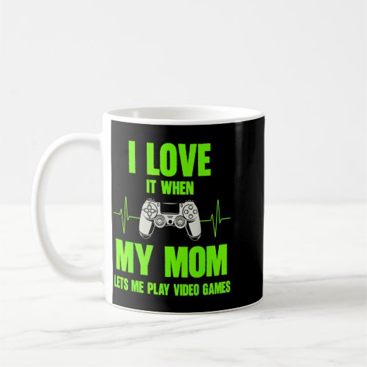 I Love My Mom Gamer Gaming Teen Boys Video Game Co Koffiemok (Links)