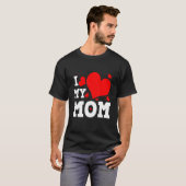 I Love My Mom Valentines Day Family Matching Group T-shirt (Voorkant volledig)