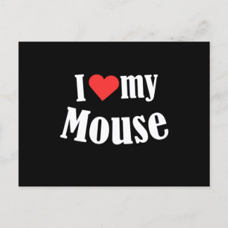 I Love My Mouse Mice Rat Rodent Animal Pet Gift Briefkaart