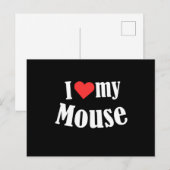 I Love My Mouse Mice Rat Rodent Animal Pet Gift Briefkaart (Voorkant / Achterkant)