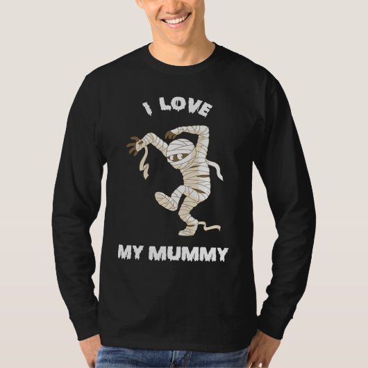 I Love my Mummy Halloween 2021 T-shirt (Voorkant)