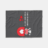 I Love My New Heart Loves Me Heart Health Cardiacs Fleece Deken (Voorkant (Horizontaal))