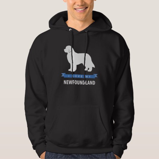 I Love My Newfoundland Hoodie (Voorkant)