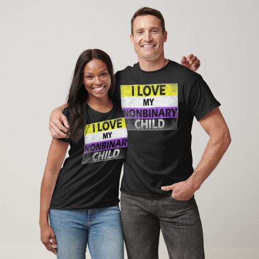 I Love My Nonbinary Child LGBT Non Binary Awarenes T-shirt (Unisex)