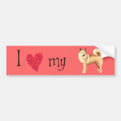I Love my Norwegian Buhund Bumpersticker (Voorkant)