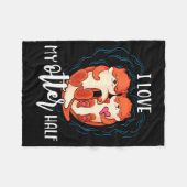I Love My Otter Half Pun Couple Valentines Day  Fleece Deken (Voorkant (Horizontaal))