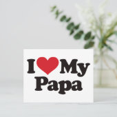 I Love My Papa Briefkaart (Staand voorkant)
