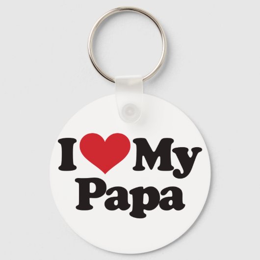 I Love My Papa Sleutelhanger (Voorkant)