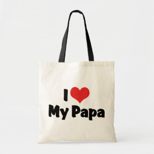 I Love My Papa Tote Bag