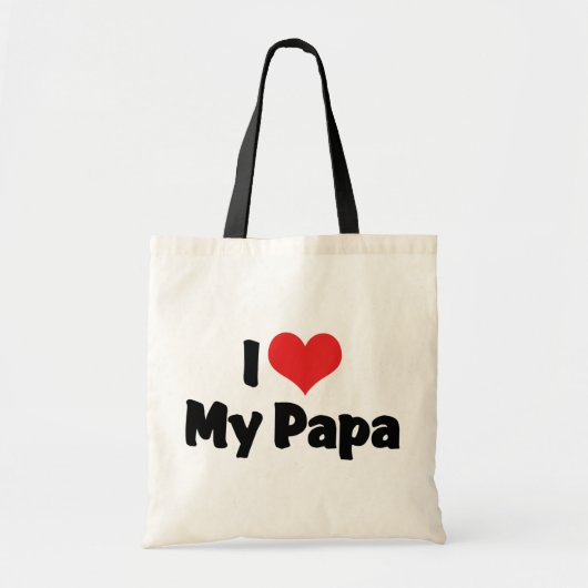 I Love My Papa Tote Bag (Voorkant)