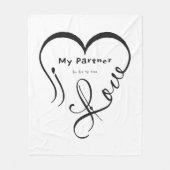 I Love My Partner - You Are My Home Throw Pillow Fleece Deken (Voorkant)