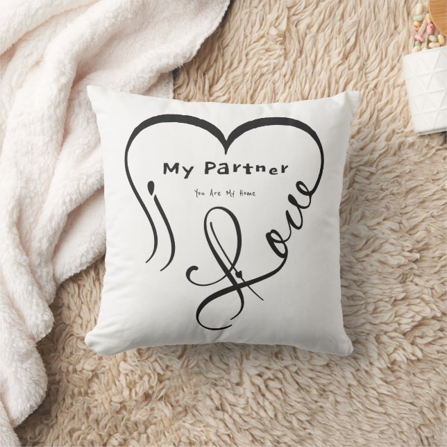 I Love My Partner - You Are My Home Throw Pillow Kussen (Deken)