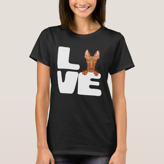 I Love My Pharaoh Hound Dog T-shirt (Voorkant)