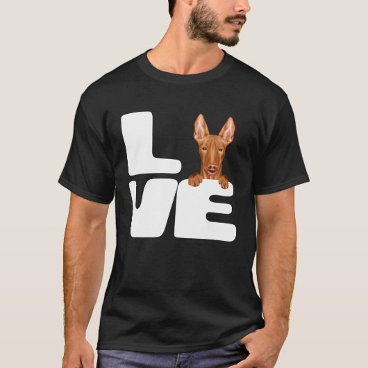 I Love My Pharaoh Hound Dog T-shirt (Voorkant)