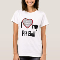 I Love My Pit Bull - Schattige Fun Heart Foto Lijs