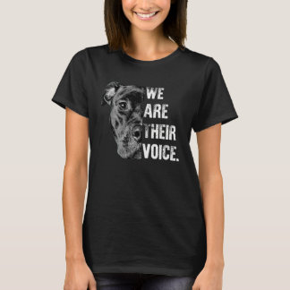 I Love My Pitbull We re Their Voice Black Pitbull T-shirt