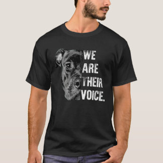 I Love My Pitbull We re Their Voice Black Pitbull T-shirt