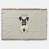 I Love My Pug Deken (Voorkant)
