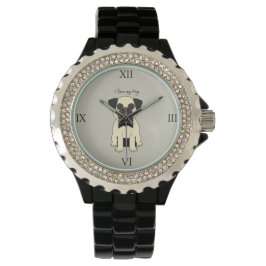 I Love My Pug Horloge
