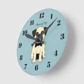 I Love My Pug Ronde Klok (Hoek)