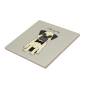 I Love My Pug Tegeltje (Zijkant)