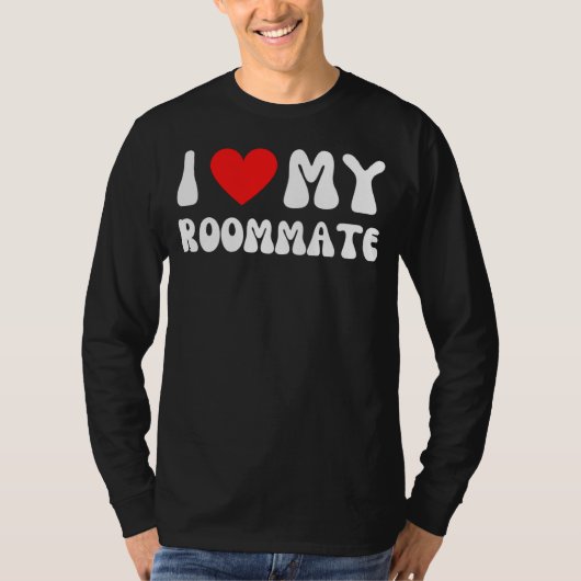 I Love My Roommate  I Heart My Roommate Red Heart T-shirt (Voorkant)