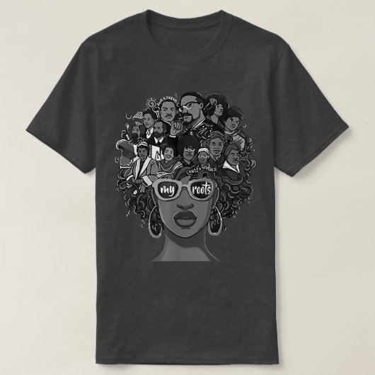 I Love My Roots Back Powerful Black History Month  T-shirt (Design voorkant)