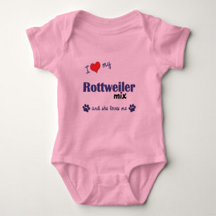 I Love My Rottweiler Mix (Vrouw Dog) Romper