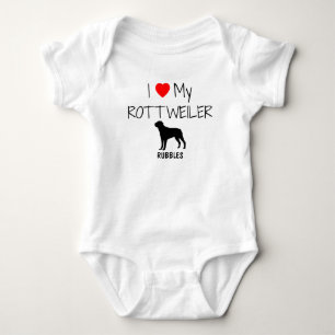 I Love My Rottweiler Romper