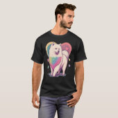 I Love My Samoyed Dog Valentines Day Heart Artwork T-shirt (Voorkant volledig)