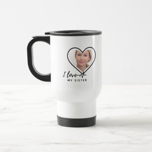 I Love My SISTER - Best Friend Personalized Gift Reisbeker (Links)