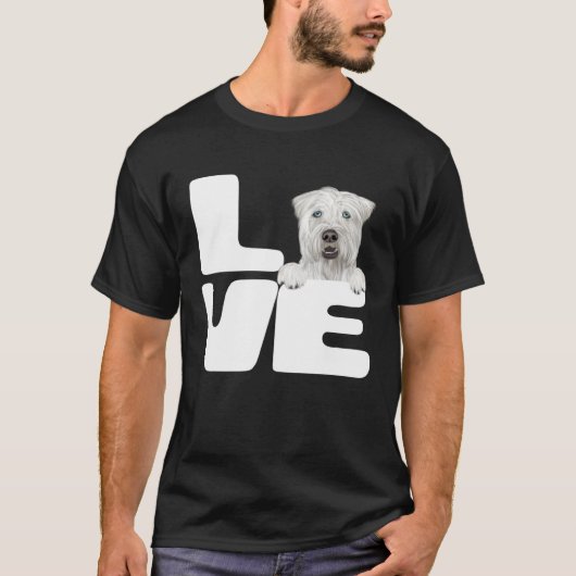 I Love My Soft Coated Wheaten Terrier Dog T-shirt (Voorkant)