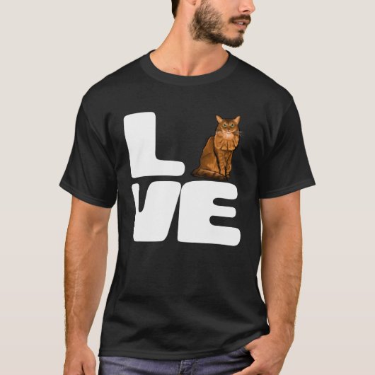 I Love My Somali Cat T-shirt (Voorkant)