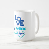 I Love My Son beroemd gemaakt door Amo Mio Figlio Koffiemok (Voorkant rechts)