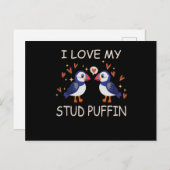 .I Love My Stud Puffin Relatie Briefkaart (Voorkant / Achterkant)