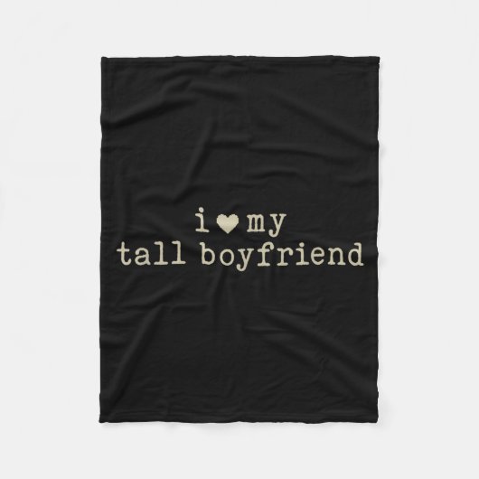 I Love My Tall Boyfriend Funny Girlfriend  Fleece Deken (Voorkant)
